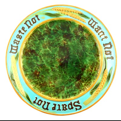 Lot 958 - Minton majolica bread plate, designed by...