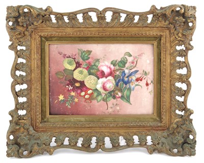 Lot 1010 - A 19th century English porcelain plaque wall,...