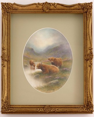 Lot 1011 - Milwyn Holloway, a Highland scene painted...