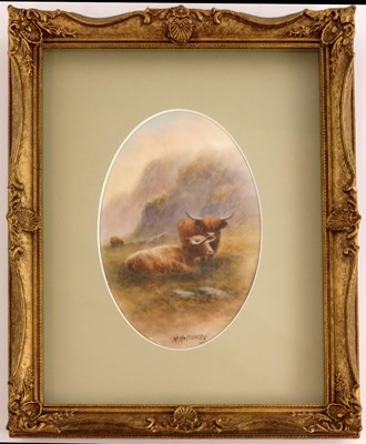 Lot 1014 - Milwyn Holloway, a Highland scene painted...