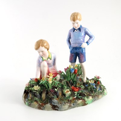Lot 1024 - T Bayley for Crown Staffordshire, a figure...