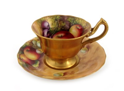 Lot 1029 - E Townsend for Royal Worcester, a fruit...