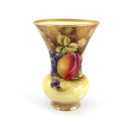 Lot 1031 - J Smith for Royal Worcester, a fruit painted...