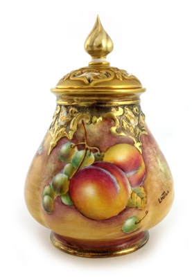 Lot 1033 - L H Till for Royal Worcester, a fruit painted...