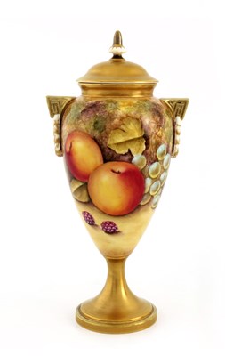 Lot 1037 - R Price for Royal Worcester, a fruit painted...