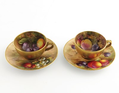 Lot 1045 - E Townsend for Royal Worcester, a fruit...