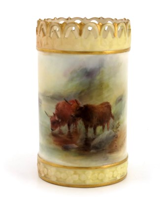 Lot 1050 - Harry Stinton for Royal Worcester, a Highland...