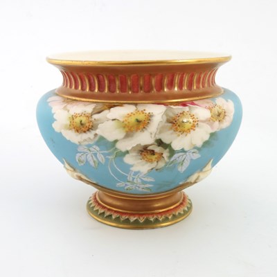Lot 1054 - A Royal Worcester rose painted bowl, 1910,...