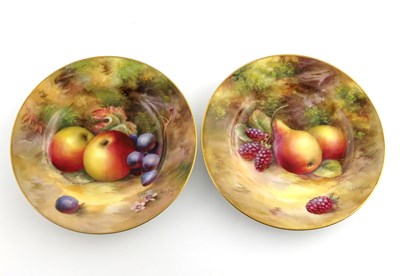 Lot 1063 - W J Bagnall for Royal Worcester, two fruit...