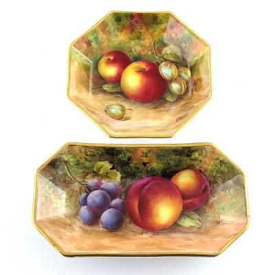 Lot 1074 - Freeman for Royal Worcester, two fruit painted...
