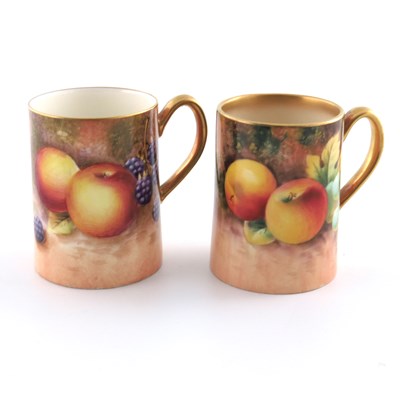 Lot 1076 - F Roberts for Royal Worcester, two fruit...