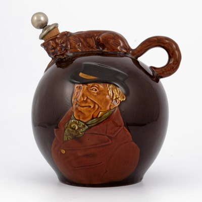 Lot 1087 - A Royal Doulton Kingsware whisky flagon,...