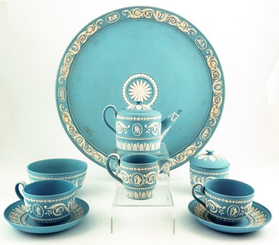 Lot 1112 - A Wedgwood cabaret set, sprigged with jasper...