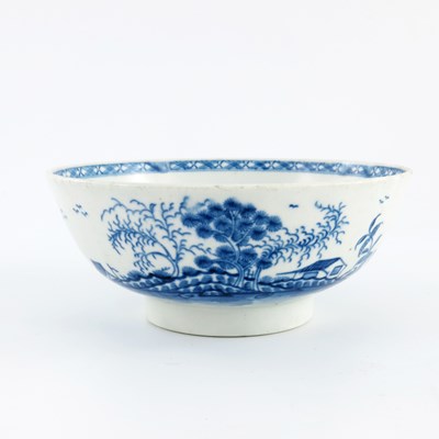 Lot 1124 - A Worcester blue and white bowl, circa 1770,...