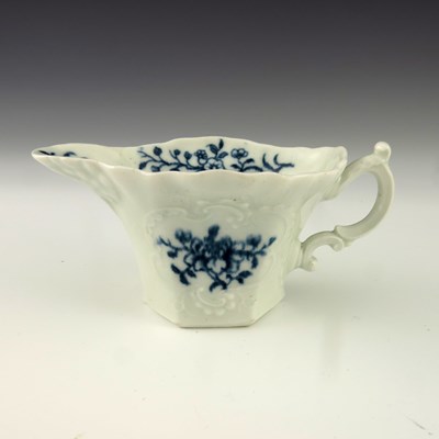 Lot 1136 - A Worcester blue and white facetted and flared...