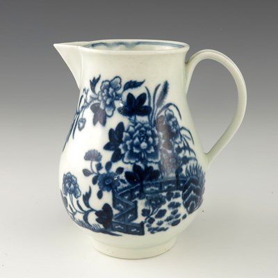 Lot 1141 - A Worcester blue and white jug, circa 1770,...
