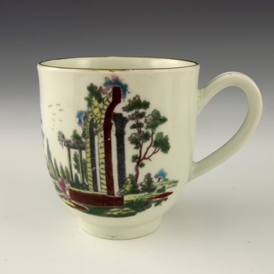 Lot 1154 - A Worcester transfer printed and polychrome...