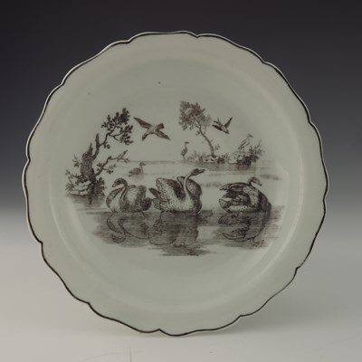 Lot 1164 - A Worcester transfer printed plate, circa 1758,...