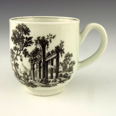 Lot 1167 - A Worcester transfer printed coffee cup, circa...