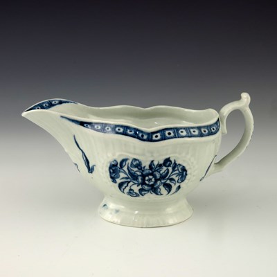 Lot 1172 - A Worcester blue and white relief moulded...