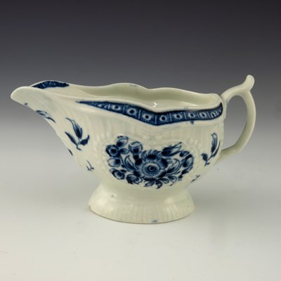 Lot 1173 - A small Worcester blue and white relief...