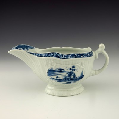 Lot 1176 - A Worcester blue and white relief moulded...