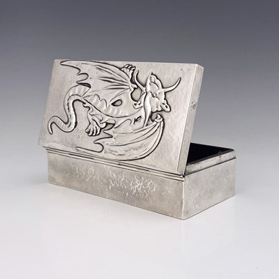 Lot 114 - Sibyl Dunlop, an Arts and Crafts silver cigar...