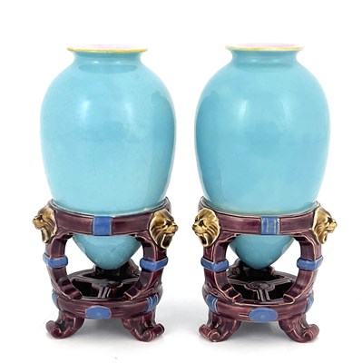 Lot 719 - Christopher Dresser for Minton, a pair of...