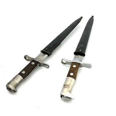 Lot 266 - Two Swiss bayonets, a Swiss M1889 bayonet, two...