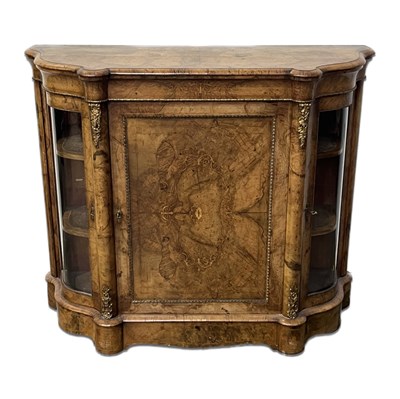 Lot 423 - A mid-Victorian figured walnut and strung...
