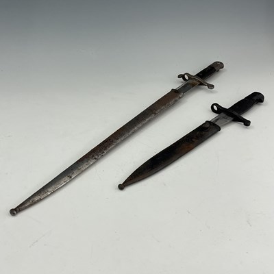 Lot 263 - Two bayonets, Portuguese M1885 Kropatshek...