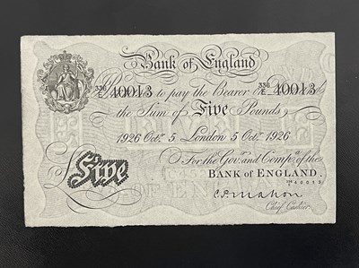Lot 76 - English Banknotes, a black vinyl album...