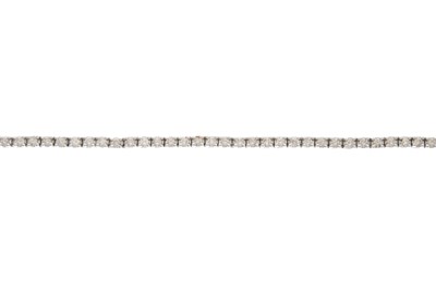 Lot 38 - An 18ct gold brilliant-cut diamond line...