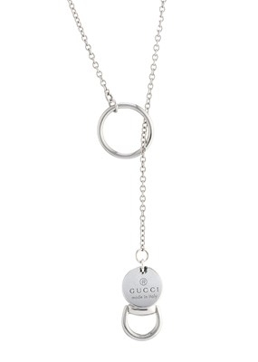 Lot 149 - Gucci, an 18ct gold Horsebit lariat necklace,...