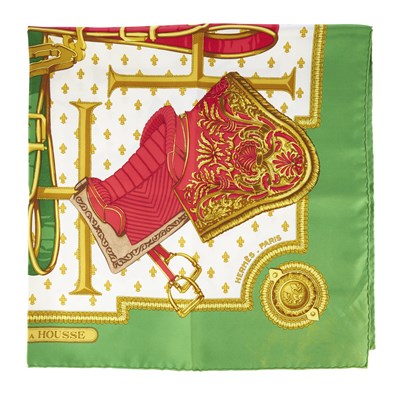 Lot 339 - Hermes, a Selles a Housse silk scarf, designed...