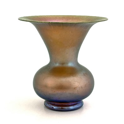 Lot 589 - WMF, a Jugendstil Myra iridescent glass vase,...