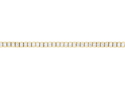 Lot 151 - Boodles, an 18ct gold diamond line bracelet