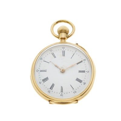 Lot 222 - A late 19th century gold pocket watch
