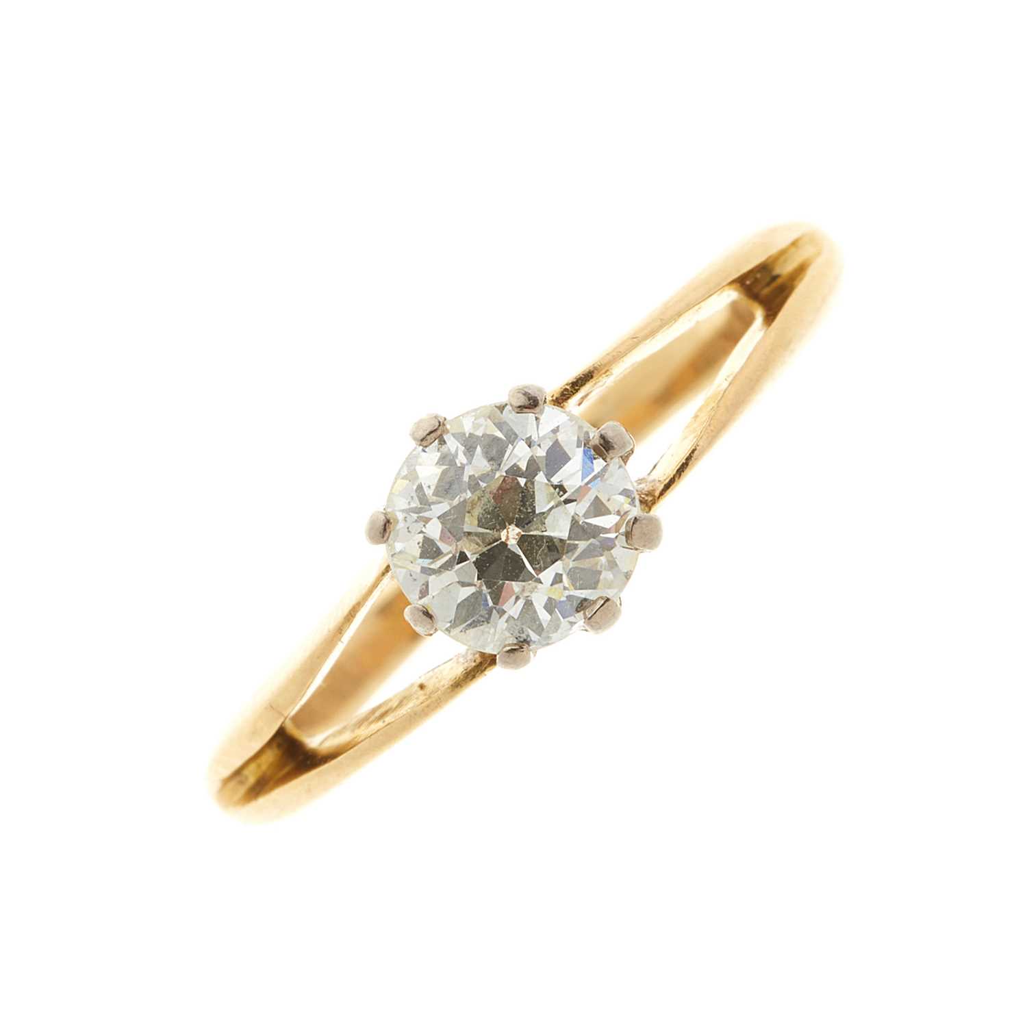 Lot 98 - An early 20th century 18ct gold diamond single-stone ring