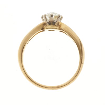 Lot 98 - An early 20th century 18ct gold diamond single-stone ring