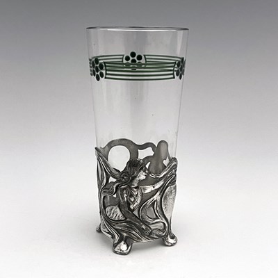 Lot 126 - WMF, a Jugendstil silver plate and enamelled...