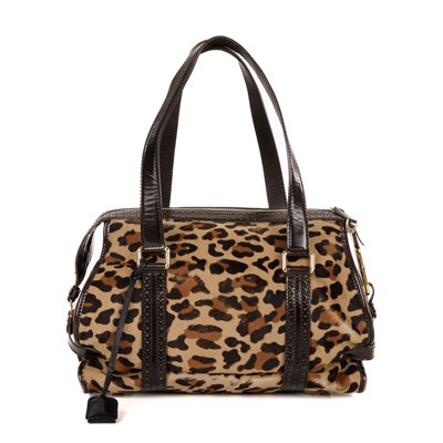 Lot 302 - Celine, a pony hair handbag, featuring a...