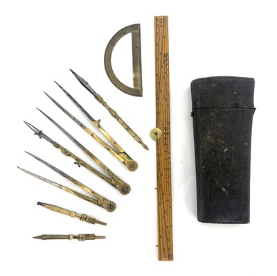 Lot 262 - An 18th century shagreen draughtsman's etui,...