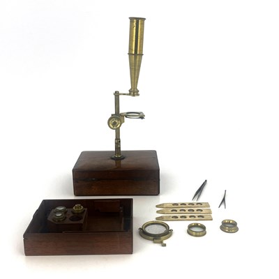 Lot 254 - An early 19th century gilt brass travelling...