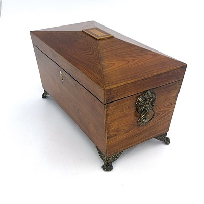 Lot 251 - A Regency kingwood and boxwood strung tea...