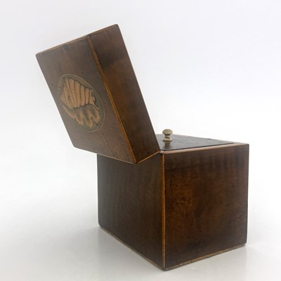 Lot 240 - A George III mahogany and satinwood strung tea...