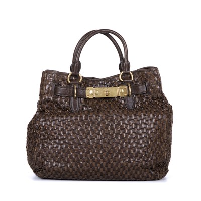 Lot 429 - Miu Miu, a woven leather handbag, featuring a...