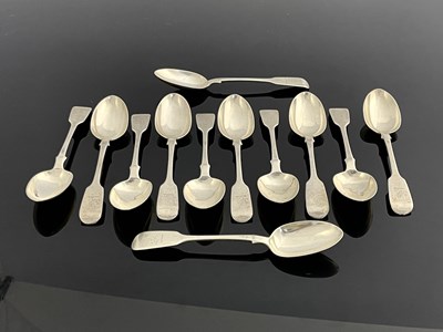 Lot 43 - A set of twelve Victorian silver dessert...