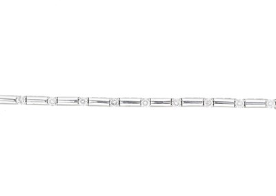 Lot 202 - An 18ct gold diamond line bracelet