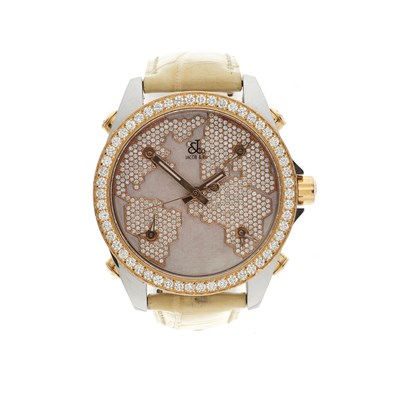 Lot 240 - Jacob & Co., a diamond Five Time Zone wrist watch